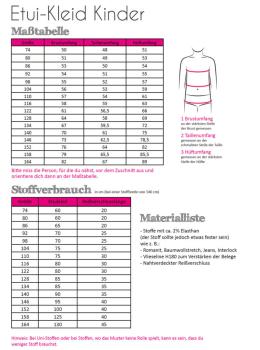 Fadenkäfer Papierschnittmuster Etui Kleid Kinder